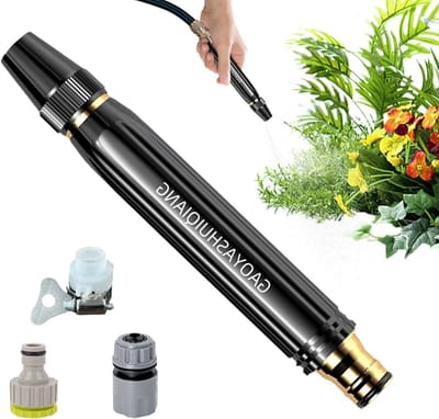 Hogedruk Spuitpistool - Tuinsproeier Slang - Buiten Reinigen - Verstelbare Sproeipatronen - 15 cm - Zilver
