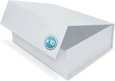 Witte Geschenkdoos met Magneetsluiting 31x22x10 cm - Elegante Cadeauverpakking voor Verjaardag, Bruiloft, Kerst