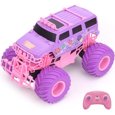 Afstandsbedieningsauto voor meisjes 2.4GHz Roze Paars Afstandsbediening Pick-up Truck Oplaadbaar Off-Road Auto Speelgoed Perfect Cadeau voor Kinderen Style A 1 Battery