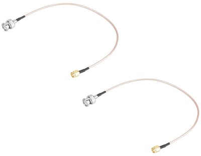 Allecto - SMA naar BNC Coaxiale Kabel - Antenne Verlengadapter - 30cm - 2 stuks - Hoge kwaliteit coaxkabel - Geschikt voor antennes - Model voor di...
