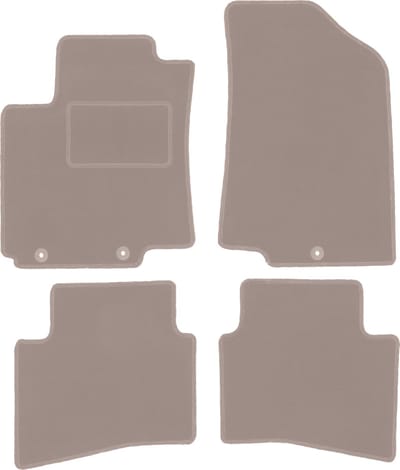 Beige veloursmatten voor: Kia Rio III UB hatchback (2011-2017)