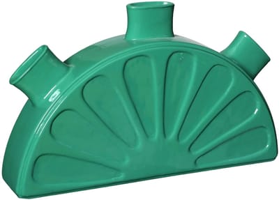 Ideas 4 Seasons - Tulpenvaas - vaas - groen - meloen - vensterbankvaas - handmade - H18 x Br28 x diep 6 cm