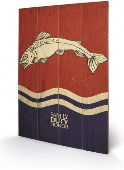 Merchandising GAME OF THRONES - Printing on wood 40X59 - Tully