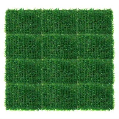 Set van 12 Kunsthaag Boxwood Panelen 60 x 40 cm – Kunstplanten Wanddecoratie voor Binnen en Buiten – Groen