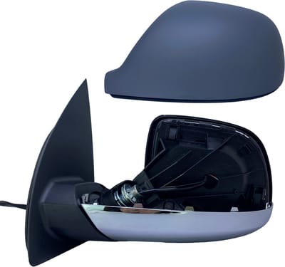 BILMAX Linker Buitenspiegel Vervanging voor Volkswagen Amarok (2H) 2010–2020, Elektrisch Verstelbaar, Verwarmd, Chroom Voet, Gegrond, 5-Pins (Bestuurderszijde)