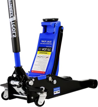 Hydraulische Krik - Vloer Krik - Auto Onderhoud - Dubbele Zuigerpomp - 3 Ton Capaciteit - Blauw Zwart