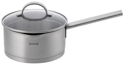 Brund Steelpan met Glazen Deksel 2L RVS