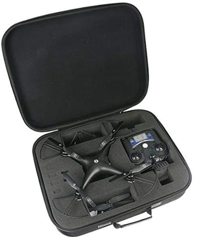 Harde reiskoffer voor opvouwbare drone met GPS FPV, Compact en Zwart