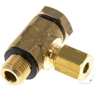 4mm & G1/8'' Messing Swivel Joint Knelfitting Buitendraad 150bar Polyamide DIN EN 1254-2