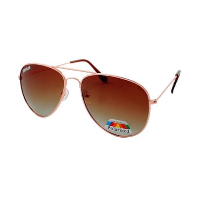 Loud and Clear® - Zonnebril - Piloot - Piloten - Pilotenbril - Heren - Dames - Goud - Bruin - Gepolariseerd - Polariserend - Polarized