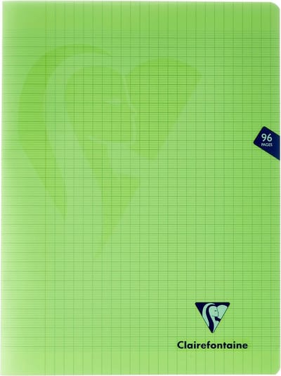 SnelShoppen - Notitieboek Mimesys Groen 24x32 cm - 96 Pagina's Grote Ruitjes - Wit Papier 90 g - Polypro Omslag - Trendy Notitieblok voor School, Werk
