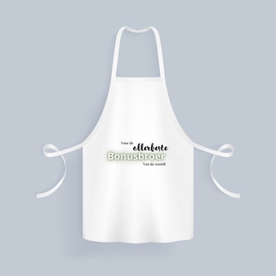 Akyol - voor de allerbeste bonusbroer van de wereld Keukenschort - Broer - de beste bonusbroer - verjaardagscadeau - verjaardag - cadeau - cadeautje voor broer - broer artikelen - kado - geschenk - gift - 82 bij 71 cm