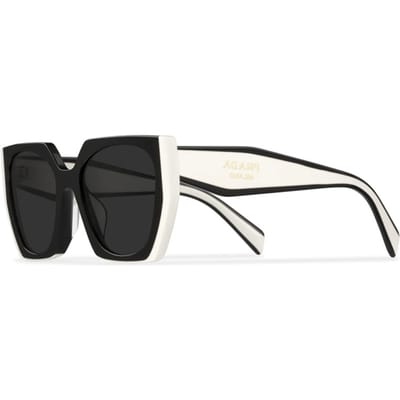 Prada Brillencollectie Onregelmatige Vorm Zonnebril Met Letterdecoratie Dameszonnebril Zwart SPR15WF-09Q-5S0 Basic Packaging-Eyeglass Case+Box