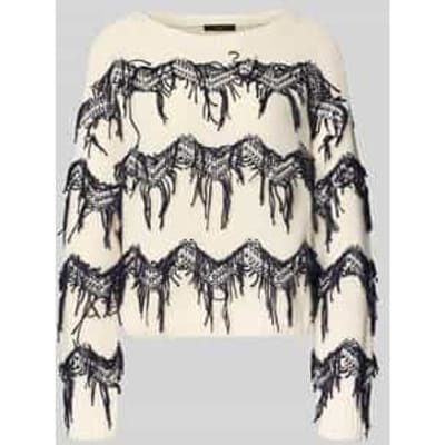 Gebreide pullover met applicaties