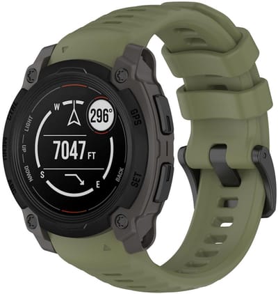 Siliconen bandje - geschikt voor Garmin Instinct E 40mm - donkergroen