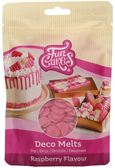 FunCakes Deco Melts Frambozensmaak - 250g - Smeltsnoep - Cupcake Decoratie - Lollies - Snoepjes