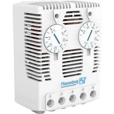 Pfannenberg Thermostaat voor schakelkast FLZ 543 THERMOSTAT S/S 0..60°C 240 V/AC 2x NO (l x b x h) 38 x 59 x 80.5 mm 1 stuk(s)