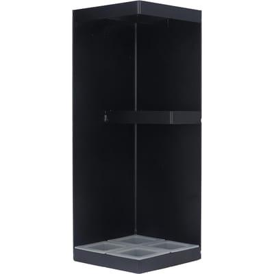Support de Rangement pour Parapluies Minimaliste Robuste Support à Parapluies Intelligent avec Bac d'Égouttage Amovible pour la Maison noir