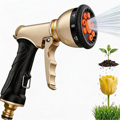 Broeskop - spuitpistool voor tuinslang - Met verstelbare sproeikop - Tuinsproeier met flexibele waterstand - Sproeier voor het gazon of de auto