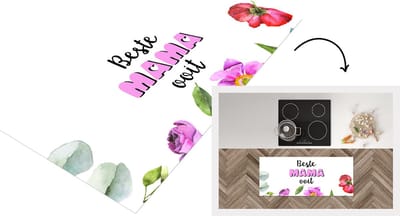 Keukenloper - Loper keuken - Quotes - Beste mama ooit - Spreuken - Mama - 120x50 cm - Keukenloper vinyl