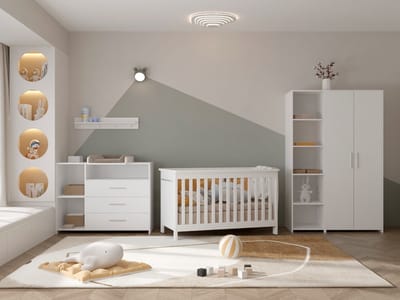Born Lucky Luuk Babykamer 3-Delig – Ledikant, Commode en Kast – Vanaf Geboorte tot ca. 2,5 Jaar