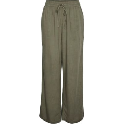 Pieces Broek Pcpia Hw Wide Pants Wvn Noos 17149314 Deep Lichen Green Dames Maat - M