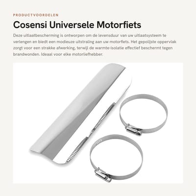 Dailygoods- Uitlaat Warmtebescherming - Uitlaatgassbescherming - Metalen Behuizing - Veiligheid - Temperatuurisolatie - Robuust en Duurzaam - Uitlaatdemper