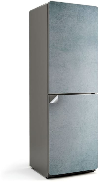 Wallfluent Koelkaststickers - Fijne muurtextuur Koelkast Folie - 60 cm x 190 cm - Blauw Koelkaststickers - Waterdichte Koelkast Sticker - Koelkast Versiering - Koelkast Decoratie Stickers - Koelkast Cover