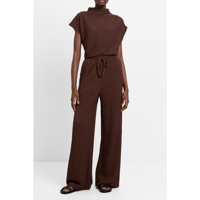 French Connection Textured Wide Leg Trouser Chocolate Brown Taglia: XS | Pantaloni Outlet | Donna | Marrone