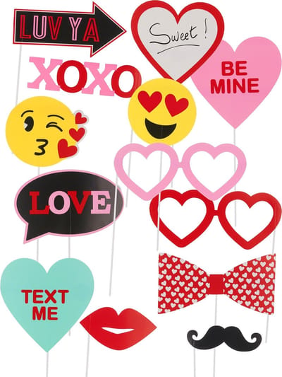 AMSCAN - Photobooth set Love - Decoratie > Feest spelletjes