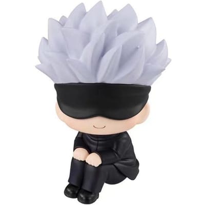 Jujutsu Kaisen Chibi Model Set: Gojo Satoru en Itadori Yuji Auto Ornament Taart Topper Decor Anime Verzamelsieraad Cadeau beige