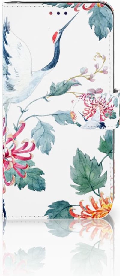 Samsung Galaxy A10 Telefoonhoesje met Pasjes Bird Flowers