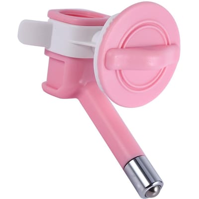 Hond Kat Waterdispenser Automatisch Plastic Tuit Drinkbak Waterbak Hangende Fontein Voeder (Roze) roze