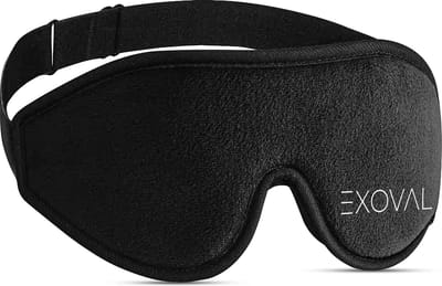 Exoval 3D Slaapmasker - Verduisterend Zijden Oogmasker - Traagschuim