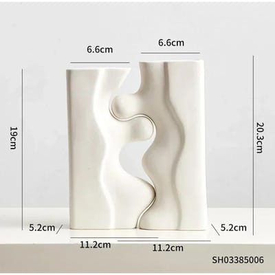 Kunst Idee Vaas Moderne Stijl Woondecoratie Keramische Ambachten Esthetisch Interieur Bureau Ornamenten Kantoor Decoraties Tafel Accessoires white