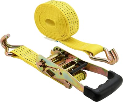 Spanband met Ratel - Spanriem Bevestigingsband - Zware Lading Vastzetten - TÜV/GS Homologatie - 50mm 6m 5000kg - Geel