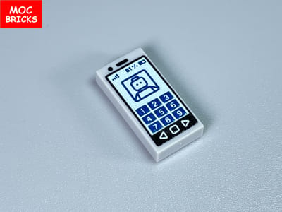 10 stuks/partij MOC STEENTJES Telefoon Computer muziek Bedrukte Tegel kinderspeelgoed cadeaus Bouwstenen