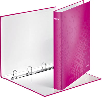 Ringband Leitz 4-ringen van 25mm D-Ring Roze