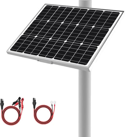 Waterdichte 12V Zonnepaneel Trickle Charger met MPPT Controller - 30W Mono Paneel inclusief Montagebeugels