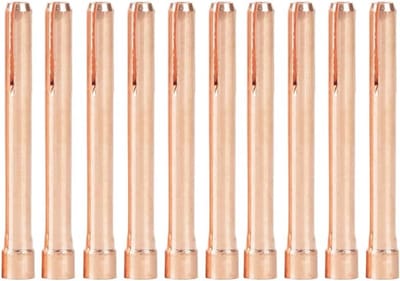 Set van 10 Gaslenzen voor Lasbranders, Collets voor Wedge Lasbranders, Accessoires voor Lasmachines en Laswerk 2.4 mm
