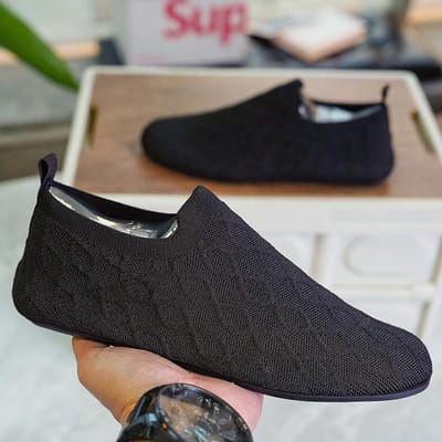 YRZL Zomer Mesh Instappers Heren Ademend Lichtgewicht Dunne Zool Loopschoenen Antislip Rijden Casual Kantoor Herenschoenen 47 gray
