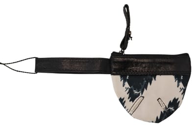 Costume National Witte Echthelederen Muntennotasch Strap Wallet