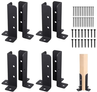 Massief Stalen Dekpaalbeugels - 8 Stuks Ondersteuning voor Pergola en Hekwerk