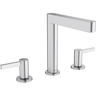 Hansgrohe Finoris 3-hole basin mixer 160 with push-open 76034000