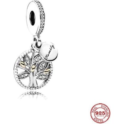 Nieuwe Originele Zilverkleur Familieboom Doe-het-zelf Bedelkraal Past Europese Mode Bedelarmbanden Armbanden Doe-het-zelf Sieraden P026 -Y gray