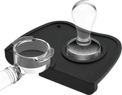 Famanu Espresso Silicone Mat, 17,5 * 12,5 cm koffietampingmat, espresso tampermat, antislip aanrecht koffietampermat, siliconen koffie mat voor barista gereedschap thuis keuken koffiehuis