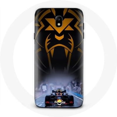 Samsung Galaxy J3 2017 Hoesje Formule 1 Sebastian Vettel F1 Racing Driver Zwart zwart