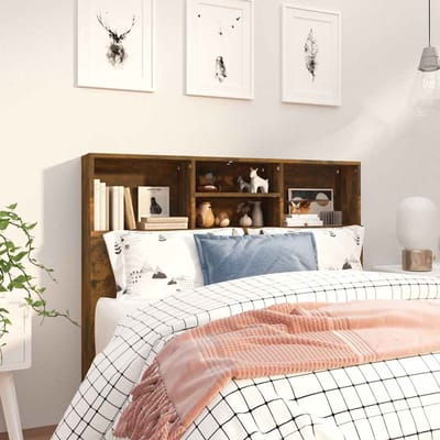 vidaXL - Hoofdbordkast - 120x19x103,5 - cm - gerookt - eikenkleurig