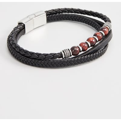 US Polo Assn Jewellery Brandon Zwarte Armband