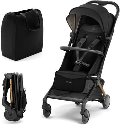 Kinderkraft PILOT 2 Kinderwagen – Reisbuggy met UPF50+ Kap – Verstelbare Rugleuning & Zwenkwielen – Snel Opvouwbaar – Tot 22 kg – Zwart